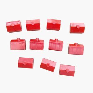 Parker Brothers Monopoly Game Hotels Red Plastic Replacement Vintage 1961 Lot 11